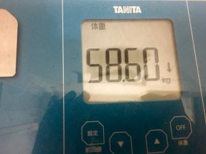 体重計, 58.60kg