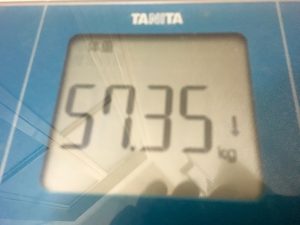 体重計, 57.40kg